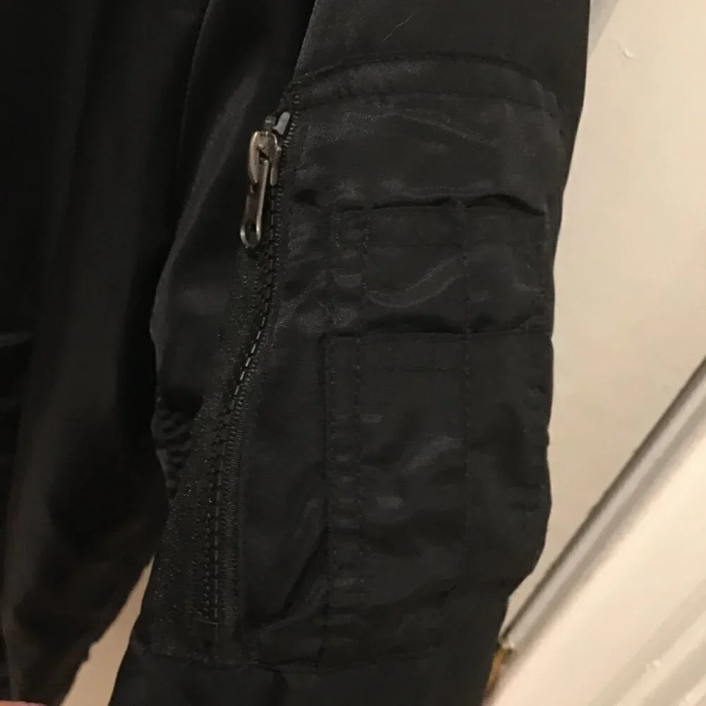Alpha Industries Style Black Bomber Jacket Size Small
